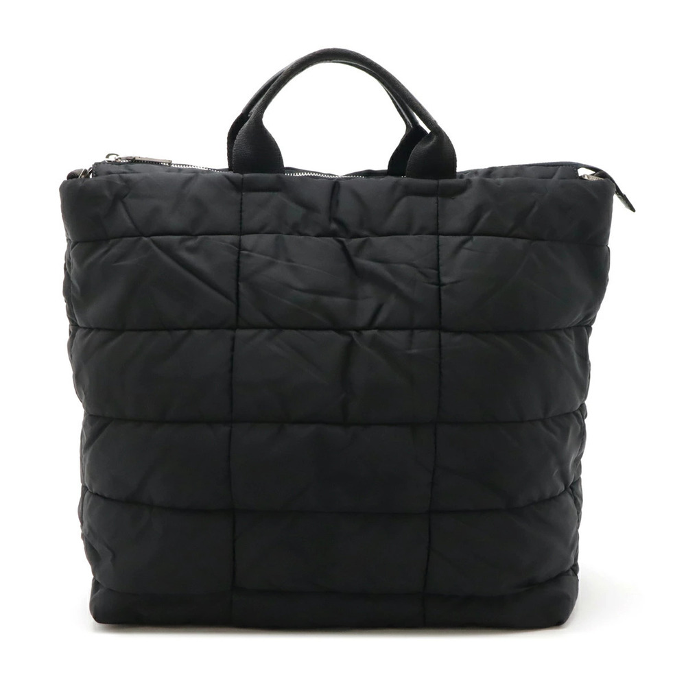 Prada Tote Tessuto Saffiano Bag Quilted NERO Black Strap